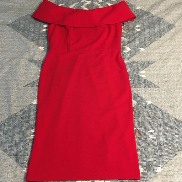 Calvin Klein Dresses & Skirts - Calvin Klein off-shoulder red dress